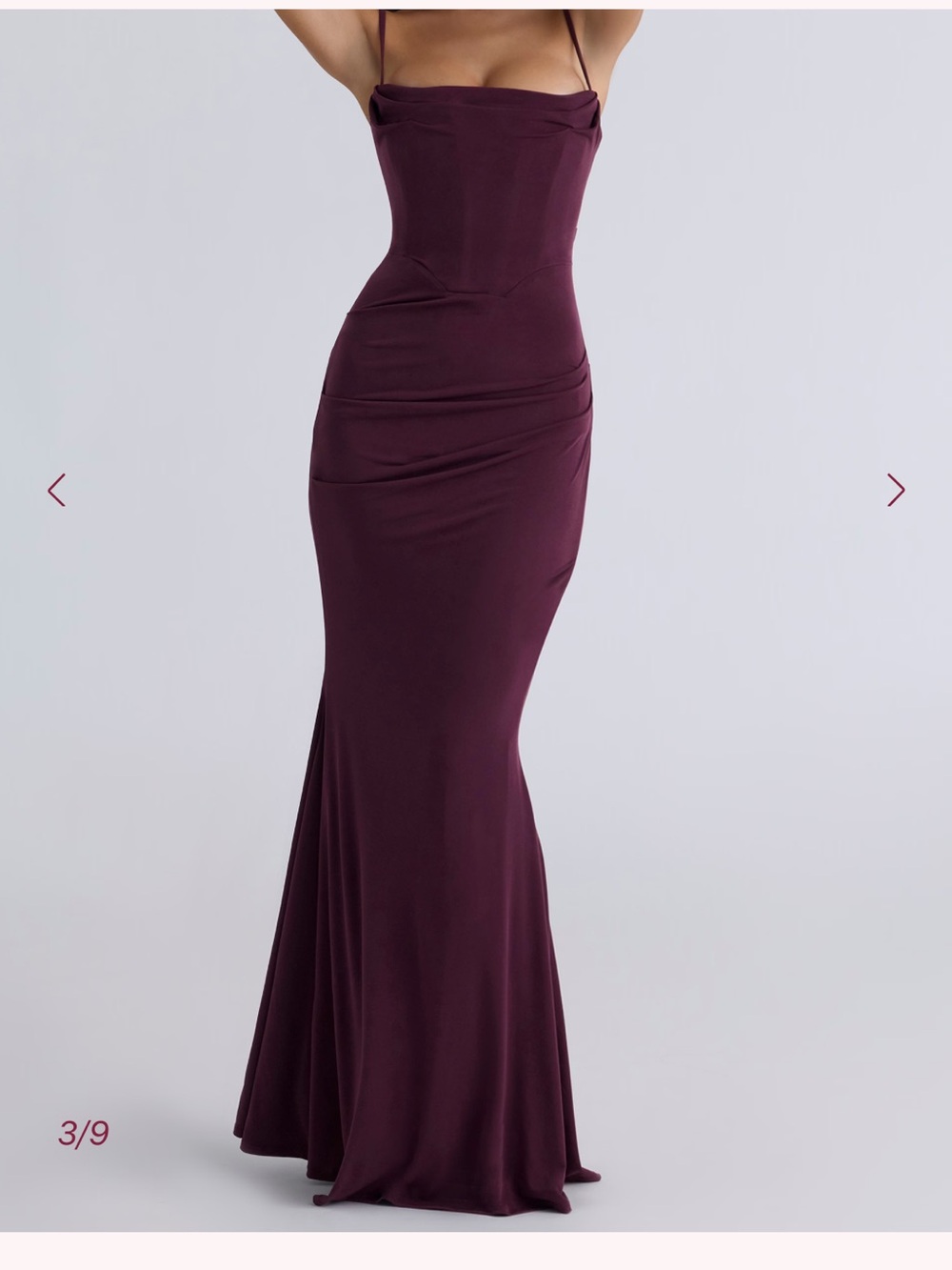 House of CB Burgundy Evening Dress size large